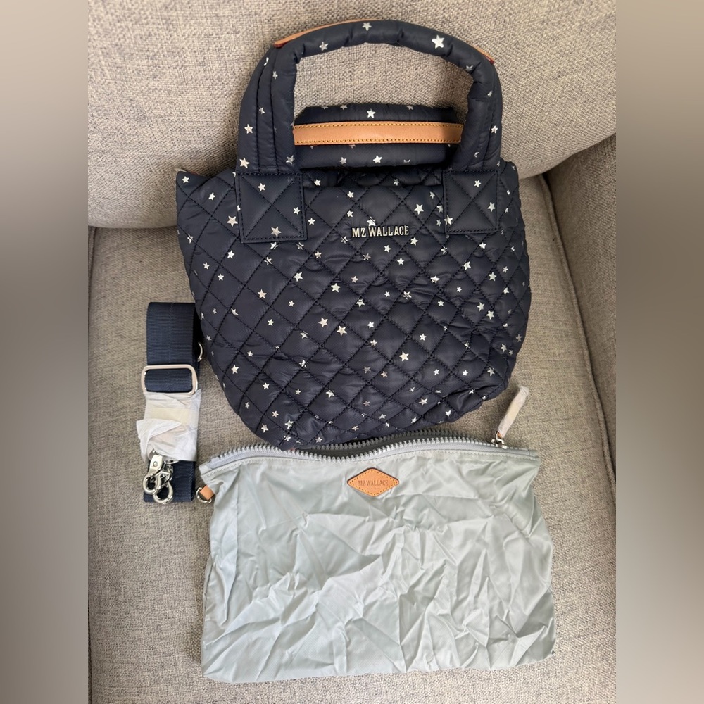 EEUC MZ Wallace Dawn with Silver Stars Mini Metro Tote Deluxe